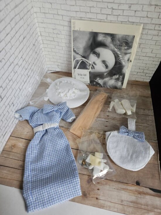Ashton Drake Other - Gene Marshall 15.5" Fashion Doll Dress Blue Gingham Cotton Set Bridge Club HTF
